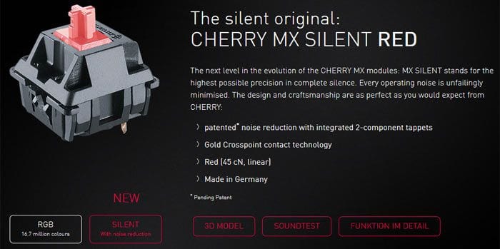 cherry mx red silent
