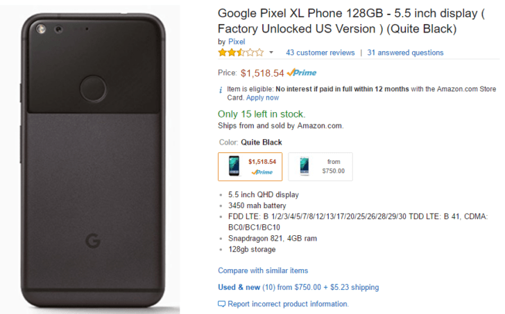 google pixel xl