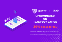 XCRYPT x IDAX IEO portada