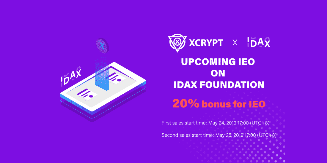 XCRYPT x IDAX IEO portada