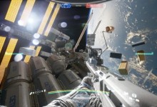 basura espacial y la tierra de fondo