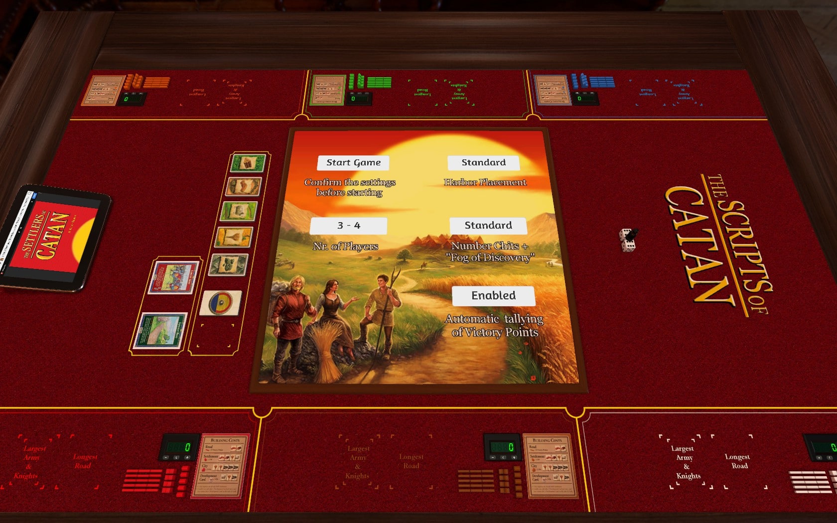 Juego de Mesa Colonos de Catan Tabletop Simulator