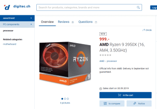 amd ryzen 9 3950x suiza