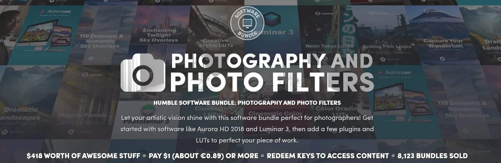 humble bundle fotografia y filtros