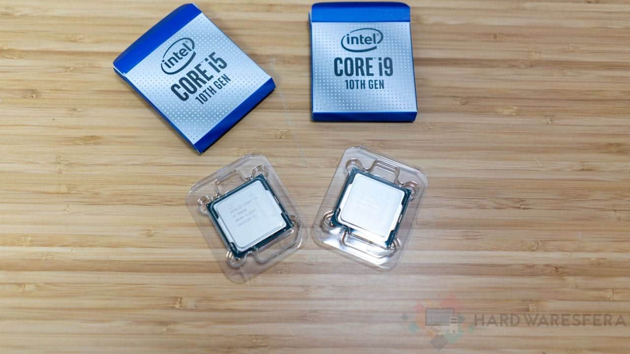 Intel Core i9-10900K y Core i5-10600K plastico
