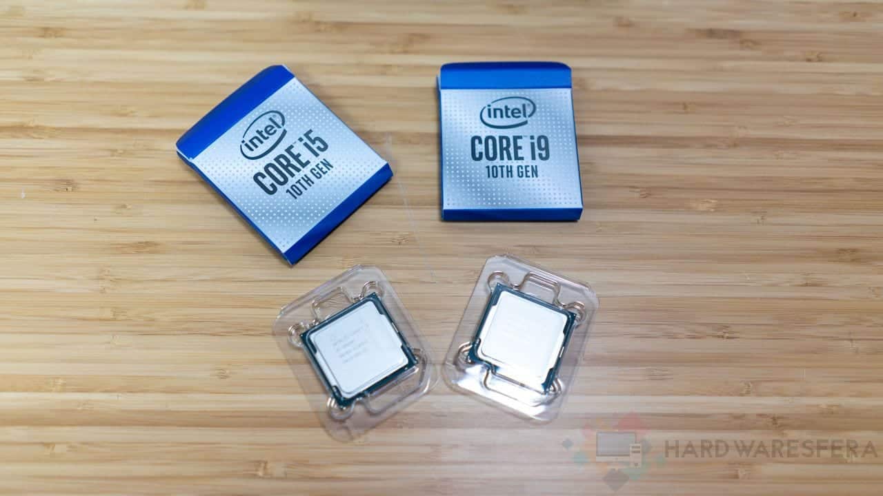 Intel Core i9-10900K y Core i5-10600K con caja