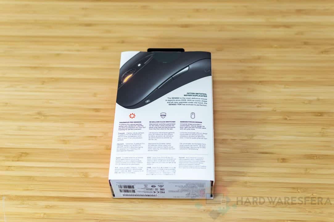 raton SteelSeries Sensei Ten caja trasera