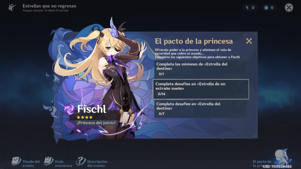 Genshin impact evento estrellas que no regresan