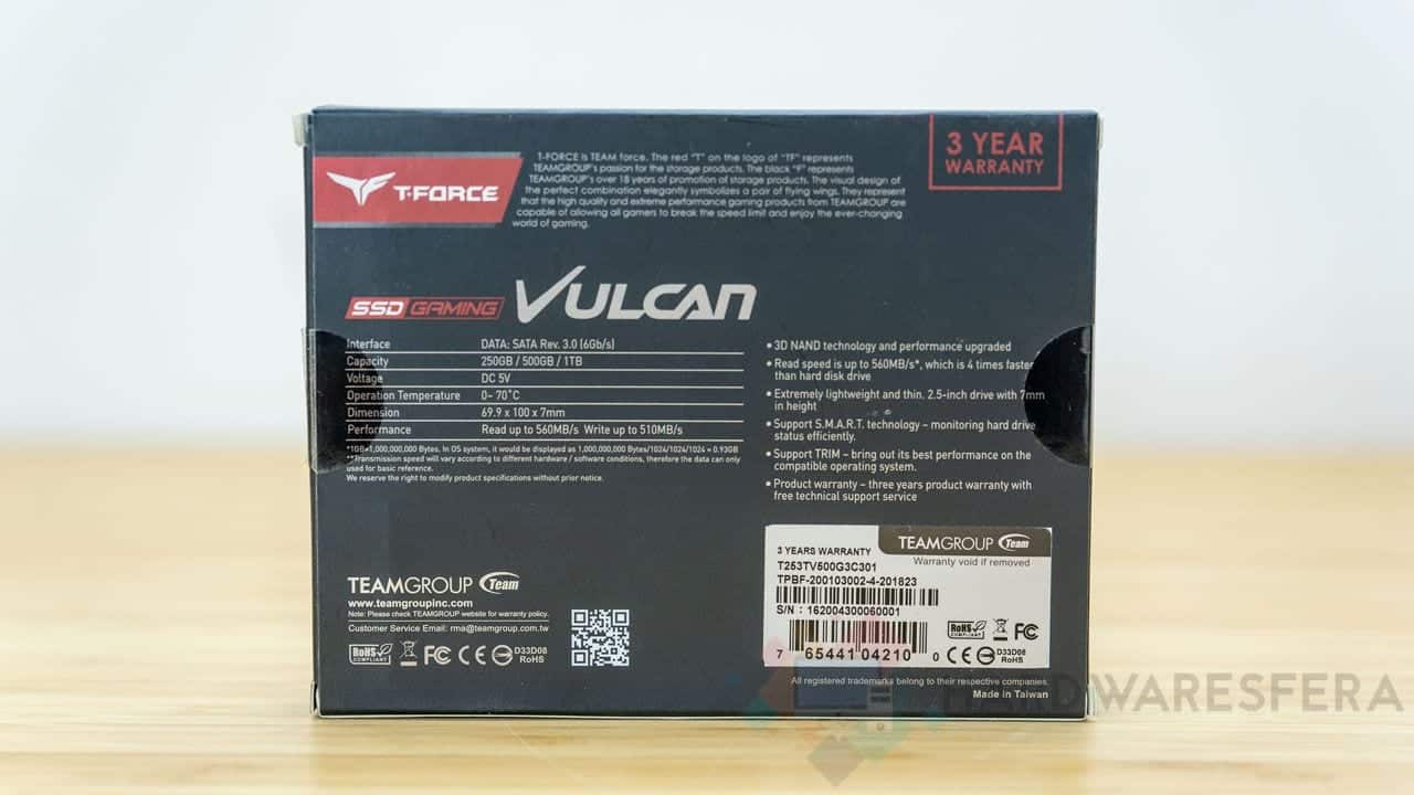 T-FORCE-SSD-GAMING-VULCAN-500GB caja trasera