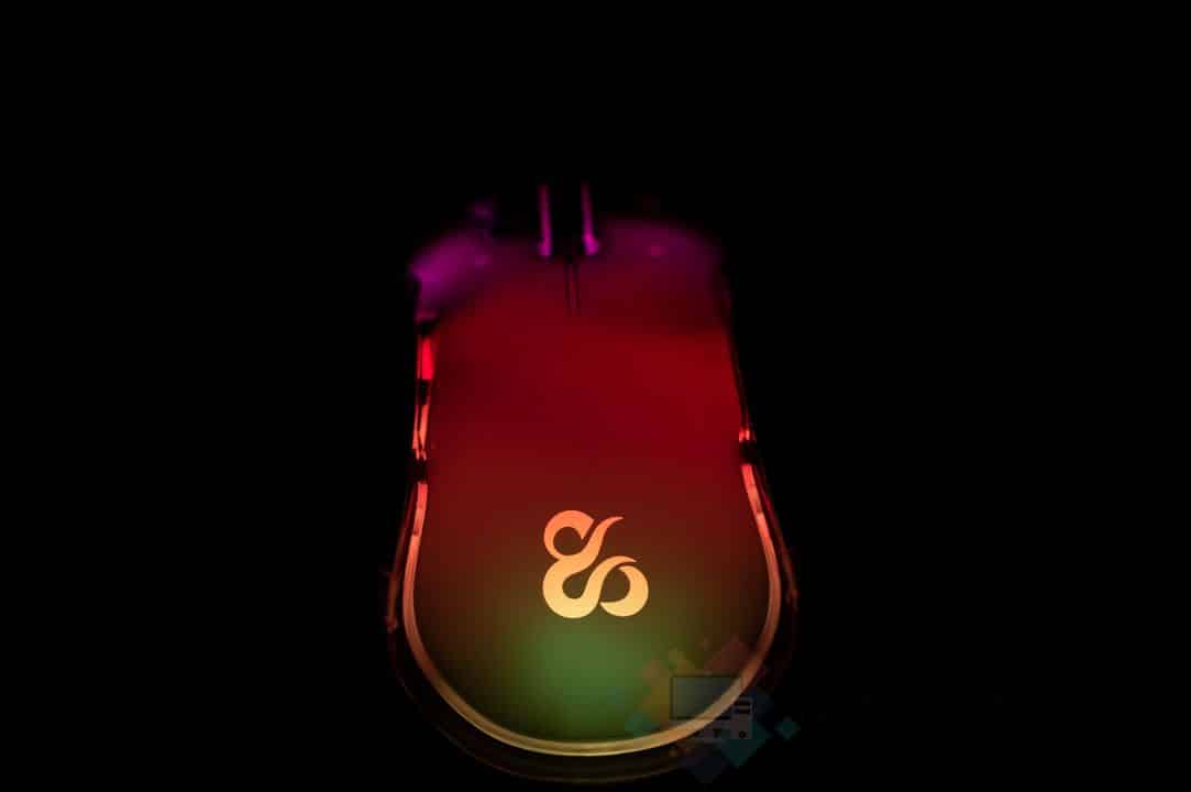 Raton gaming NEWSKILL LYCAN iluminación rgb logo