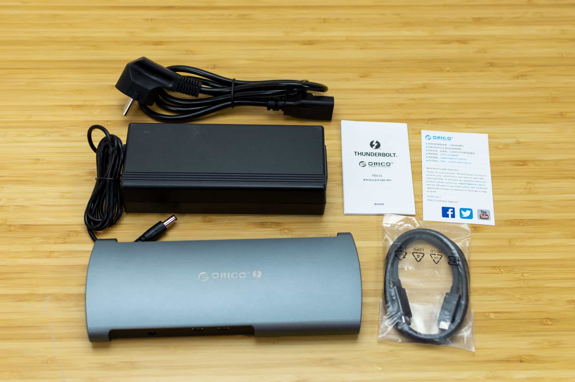 hub thunderbolt orico tb3-s1 unboxing