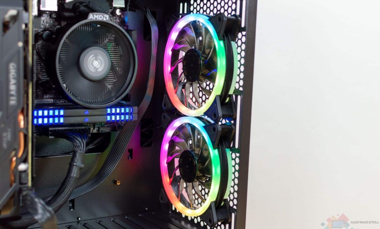 caja atx sharkoon rev200 ventiladores trasero