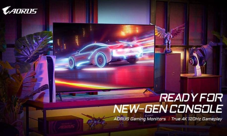 monitores gaming aorus 4k consolas playstation 5 ps5 monitor xbox series x s gigabyte