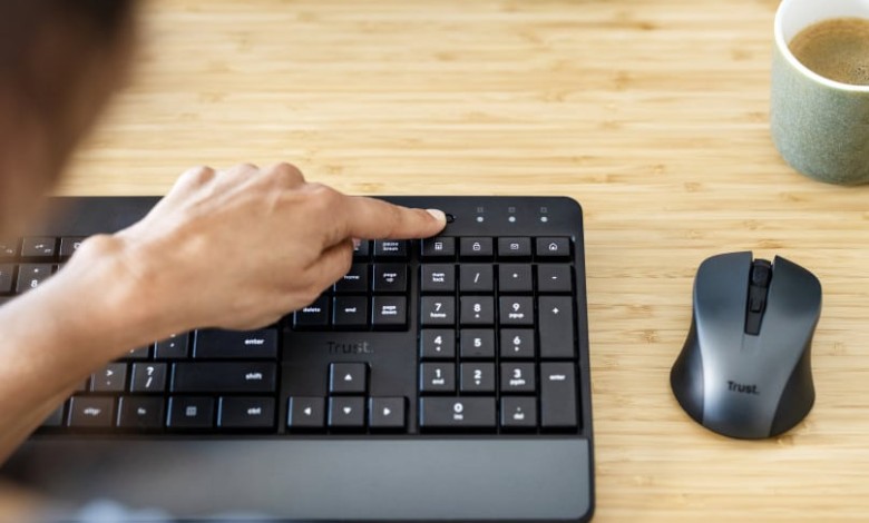 trezo trust raton teclado silencioso
