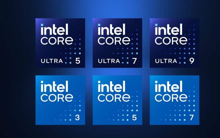 Logos de Intel Core Ultra que tendrán la nueva certificación Intel evo para 2024