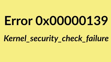 Kernel_security_check_failure 0x00000139 error windows
