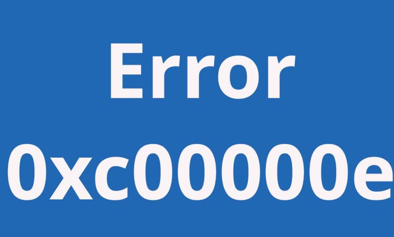 error azul windows 0xc00000e texto