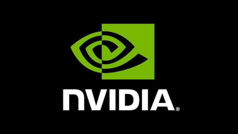 Logotipo de NVIDIA sobre fondo negro