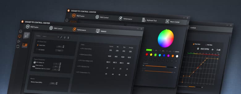 Nueva interfaz de GCC, el software de Gigabyte Control Center
