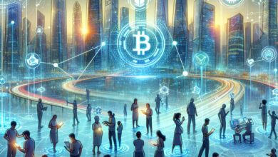 Blockchain imagen simulada