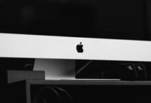 foto del logo de un mac viejo